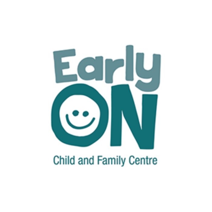 Timmins Care Logo of EarlyON Child and Family Centre, featuring the words "EarlyON" with a smiley face inside the "O" and "Child and Family Centre" below. Cochrane District Social Services Administration Board